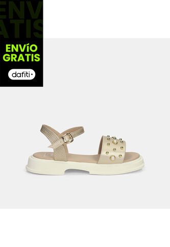 Sandalias Para Niña Bubblegummers Beige Teresa Leidy Junior Girls 6  + Bubblegummers