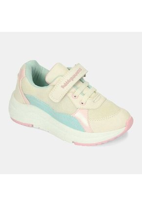 Tenis Con Luces Infantil Para Niña Bubblegummers Blanco Ultramar 22-25