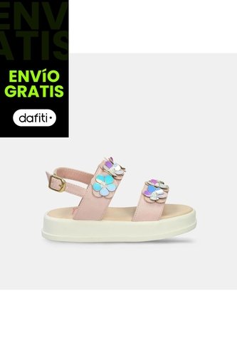 Sandalias Infantil Para Niña Bubblegummers Rosado Sitney 22-25 Bubblegummers