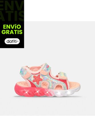 Sandalias Con Luces Infantil Para Niña Bubblegummers Multicolor Teresa Dust 26-29 Bubblegummers