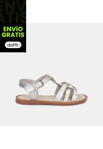 Sandalias Para Niña Bubblegummers Gris Mary First Step Girls 1 + Bubblegummers