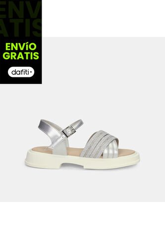 Sandalias Para Niña Bubblegummers Gris Leidy Junior Girls 6 + Bubblegummers