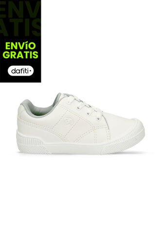 Tenis Escolares Para Niños Bubblegummers Blanco Kristiano Bubblegummers