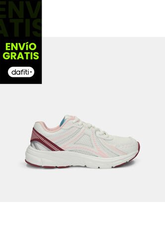 Tenis Con Luces Infantil Para Niña Bubblegummers Blanco Ultramar 22-25 Bubblegummers