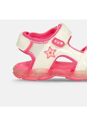 Sandalias Con Luces Junior Para Niña Bubblegummers -Plata Salali 30-33