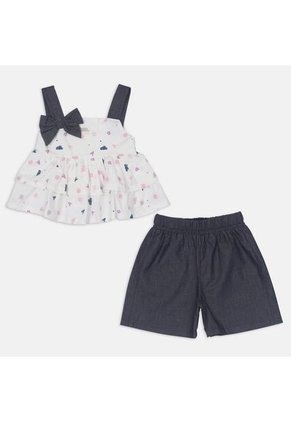 Vestido Para Niña Bubblegummers Azul Jolly