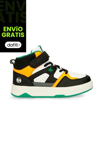 Tenis Infantil Para Niño Bubblegummers Blanco-Multicolor Rodas Bubblegummers