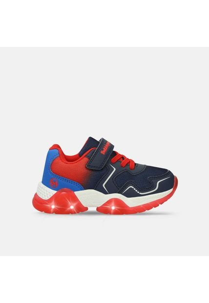 Tenis Con Luces Junior Para Niño Bubblegummers Azul Tavis Alpha Light 30-33