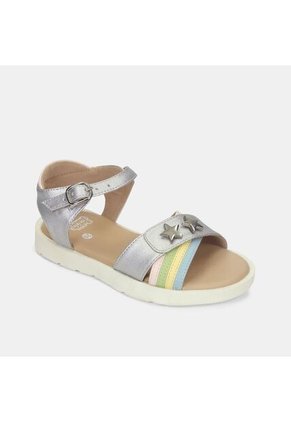 Sandalia Para Niña Bubblegummers Plata Tais