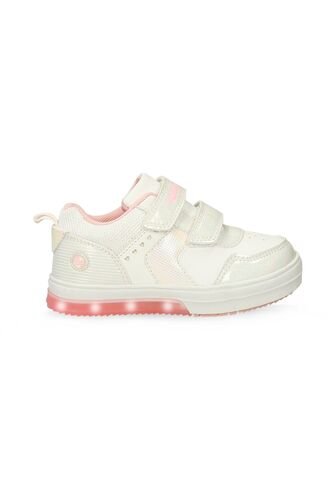 Tenis Con Luces Infantil Para Niña Bubblegummers Blanco Ultramar 22-25 Bubblegummers