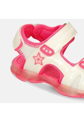 Sandalias Con Luces Infantil Para Niña Bubblegummers -Plata Salali 26-29