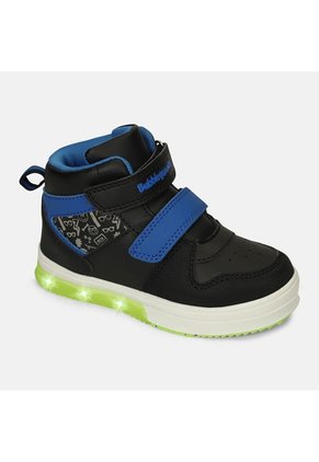 Tenis Escolar Infantil Para Niños Bubblegummers Negro Jalapeño