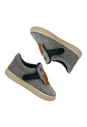 Tenis Casuales Gris -Azul Oscuro Bubblegummers Ielo Niño