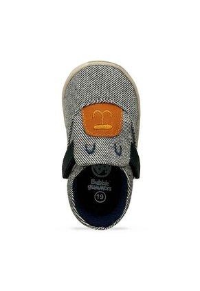 Tenis Casuales Gris -Azul Oscuro Bubblegummers Ielo Niño