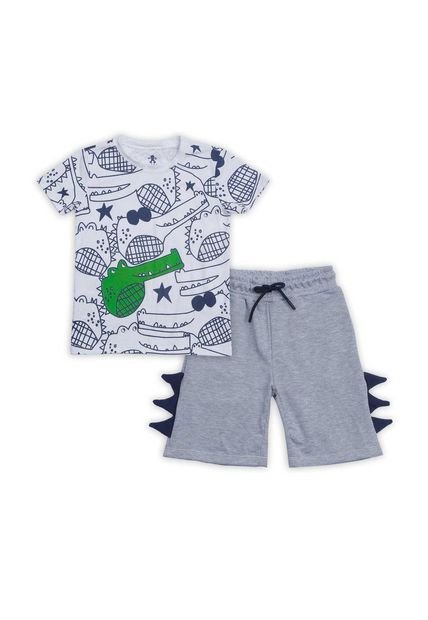 Conjunto Blanco-Gris Bubblegummers Jeronimo Niño