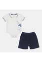 Conjunto Bebé Niño Bubblegummers Blanco Azul de Bubblegummers