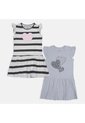 Vestido Pack X 2 Para Niña Bubblegummers Gris Mary X2 de Bubblegummers