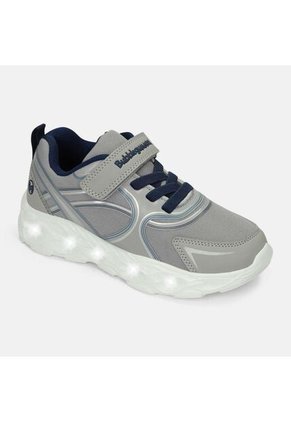 Tenis Con Luces Para Niño Bubblegummers Gris Oberon