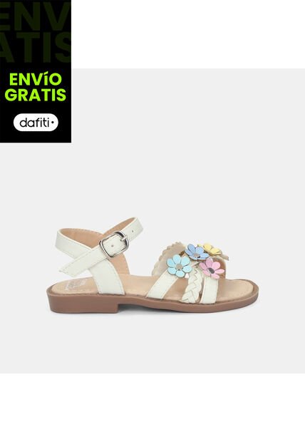 Sandalia Para Niña Bubblegummers Blanco Tania