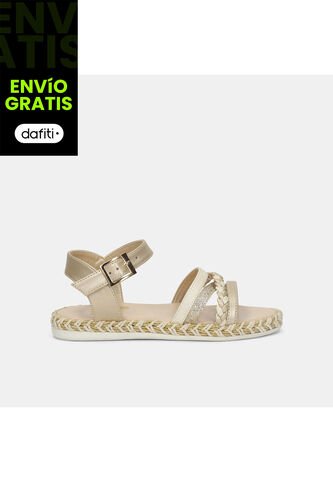 Sandalia Para Niña Bubblegummers Beige Tessa Bubblegummers