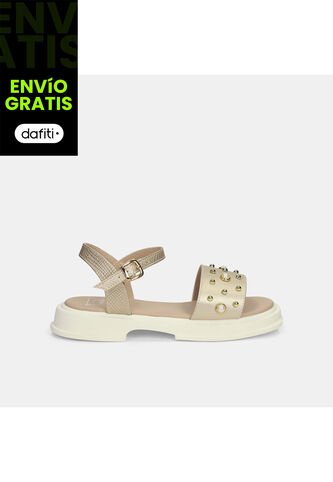 Sandalias Para Niña Bubblegummers Beige Teresa Leidy Junior Girls 6  + Bubblegummers