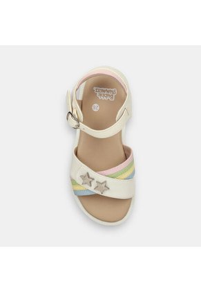 Sandalia Para Niña Bubblegummers Blanco Tais