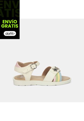 Sandalia Para Niña Bubblegummers Blanco Tais Bubblegummers
