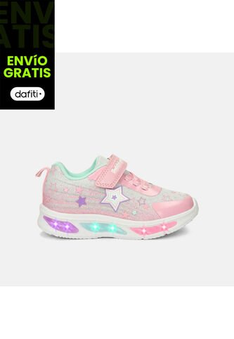 Tenis Con Luces Para Niña Bubblegummers Violeta Universal Demian Bubblegummers