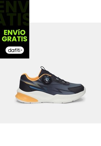 Tenis Para Niño Bubblegummers Negro Dynamic Walking Boys 3 + Bubblegummers