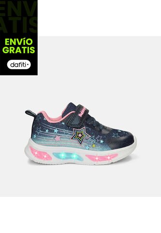 Tenis Con Luces Para Niña Bubblegummers Violeta Universal Demian Bubblegummers