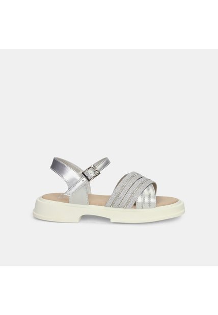 Sandalias Para Niña Bubblegummers Gris Leidy Junior Girls 6 +