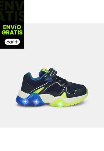 Tenis Con Luces Para Niño Bubblegummers Petróleo Ulrich Alpha Light Bubblegummers