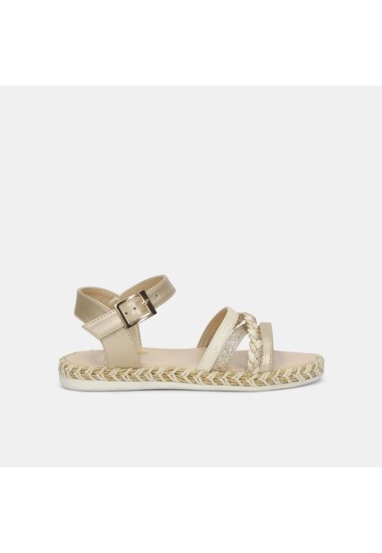 Sandalia Para Niña Bubblegummers Beige Tessa