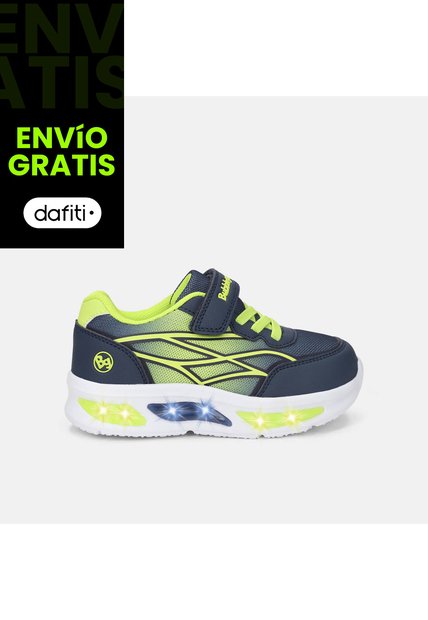 Tenis Con Luces Para Niño Bubblegummers Negro Demian First Step Boys 1 +