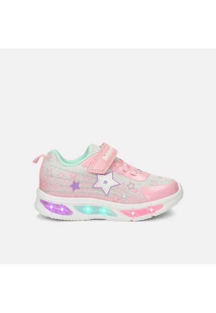 Tenis Con Luces Para Niña Bubblegummers Violeta Universal Demian
