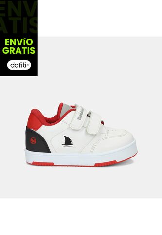 Tenis Infantil Para Niño Bubblegummers Blanco Tagendu Court Bg 22-25 Bubblegummers