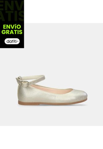 Baletas Infantil Para Niña Bubblegummers Beige Trista Baleta Bg 22-25 Bubblegummers