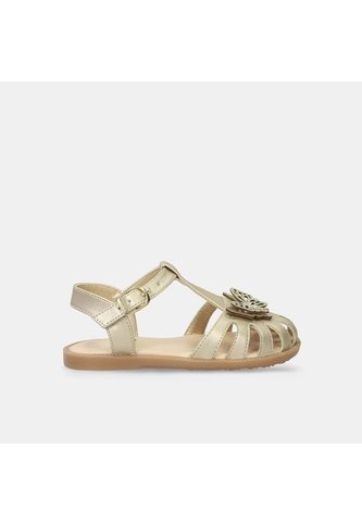 Sandalias Infantil Para Niña Bubblegummers Dorado Shantel 22-25 Bubblegummers