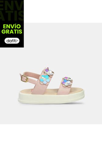 Sandalias Infantil Para Niña Bubblegummers Rosado Sitney 22-25 Bubblegummers