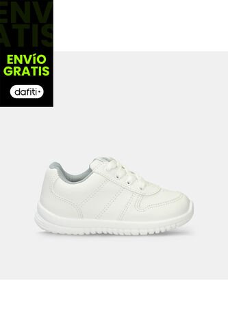 Tenis Escolares Para Niños Bubblegummers Blanco Kapitan Bubblegummers
