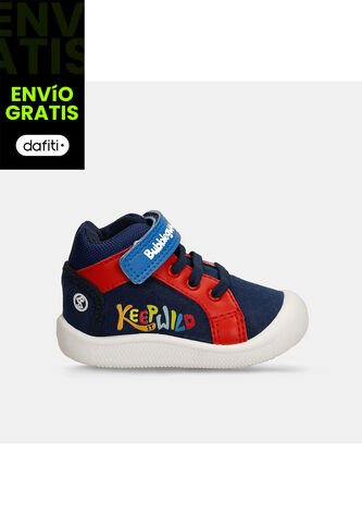 Tenis Bebé Para Niño Bubblegummers Azul-Rojo Spedy Bubblegummers