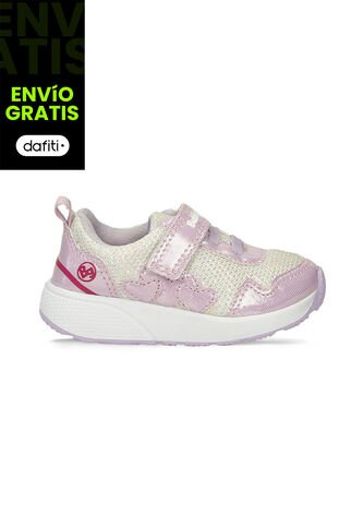 Tenis Bebé Para Niña Bubblegummers Lila-Gris Roxa Bubblegummers