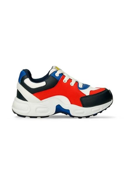 Tenis Casuales Blanco-Rojo Bubblegummers Queso Niño