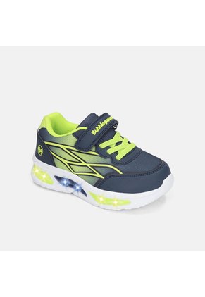 Tenis Con Luces Para Niño Bubblegummers Negro Demian First Step Boys 1 +