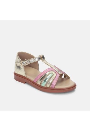 Sandalias Para Niña Bubblegummers Beige Ginger Walking Girls 3 +
