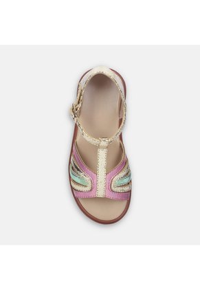 Sandalias Para Niña Bubblegummers Beige Ginger Walking Girls 3 +