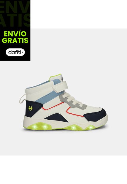 Bota Con Luces Infantil Para Niño Bubblegummers Multicolor Drew