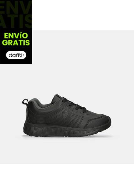 Tenis Escolar Infantil Para Niños Bubblegummers Negro Jalapeño