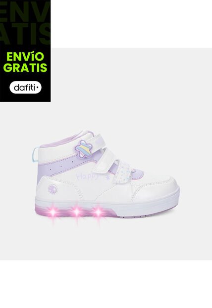 Bota Con Luces Para Niña Bubblegummers Multicolor Neon