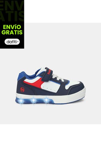 Tenis Para Niño Bubblegummers Blanco Neon Bubblegummers